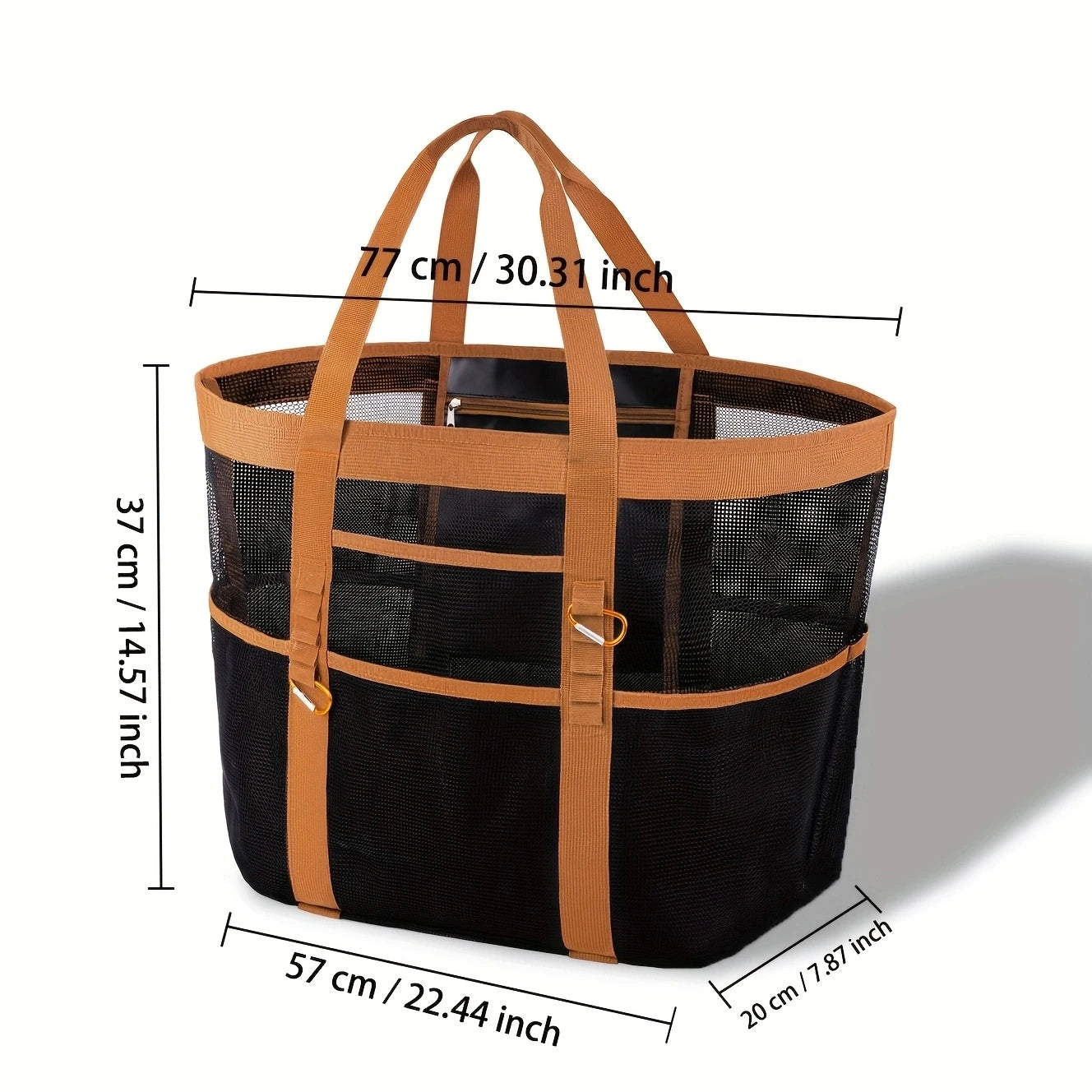 Grand Tote Bag de Plage – Pliable, Réutilisable, Idéal Piscine, Voyage et Plein Air