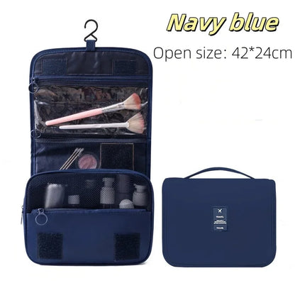 Sac de maquillage de voyage de haute qualité, organisateur de produits de toilette étanche pour femmes, nécessaire de salle de bain, pochette de lavage, sac de rangement de maquillage à crochet