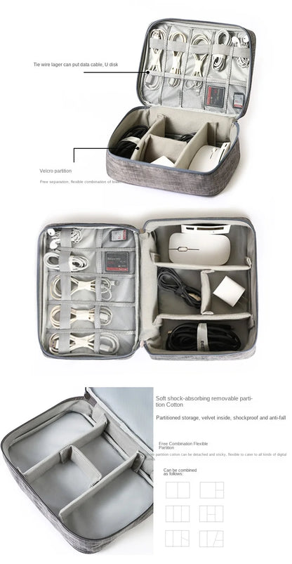 Cable Organizer Pouch – Waterproof, Portable & Multifunctional for Travel