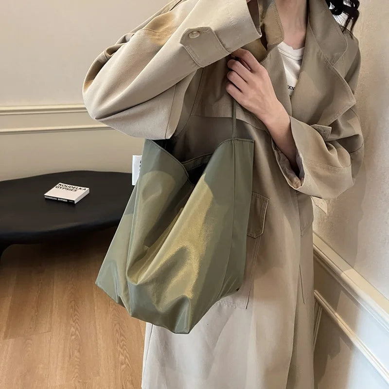 Sac Seau Fourre-Tout Minimaliste – Grande Capacité, Style Rétro pour Femme