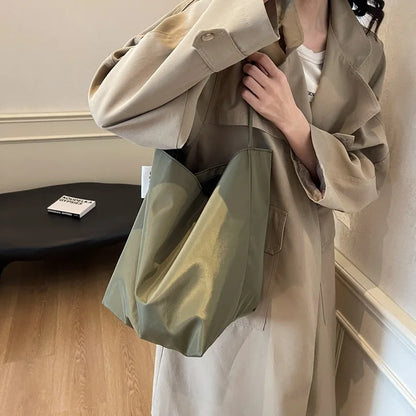 Sac Seau Fourre-Tout Minimaliste – Grande Capacité, Style Rétro pour Femme