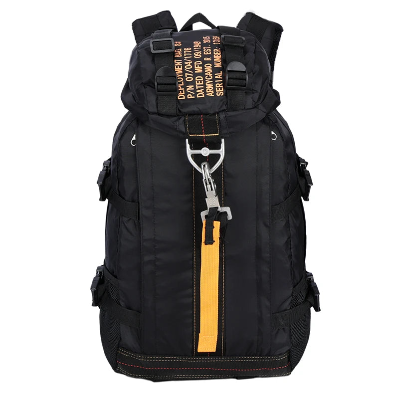 Military Tactical Backpack 20L Parachute Style – Waterproof Nylon | 10 Pockets | Hiking, Hunting & Travel | Black, Green, Gray