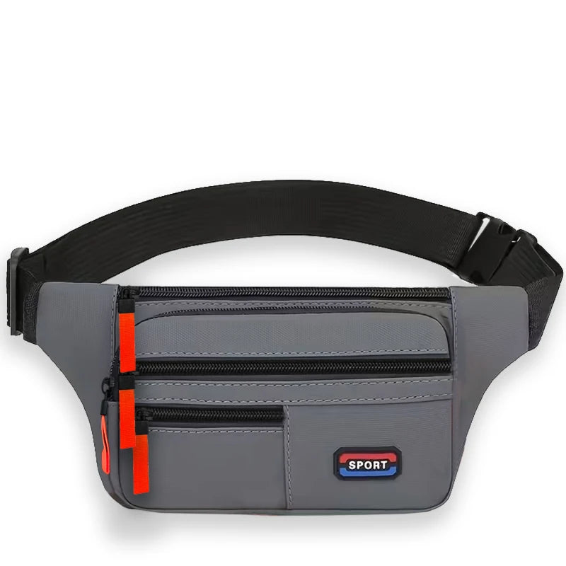Waterproof Sports Fanny Pack — Unisex, multi-pocket, ideal for hiking and running
