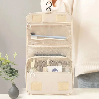 Sac de maquillage de voyage de haute qualité, organisateur de produits de toilette étanche pour femmes, nécessaire de salle de bain, pochette de lavage, sac de rangement de maquillage à crochet