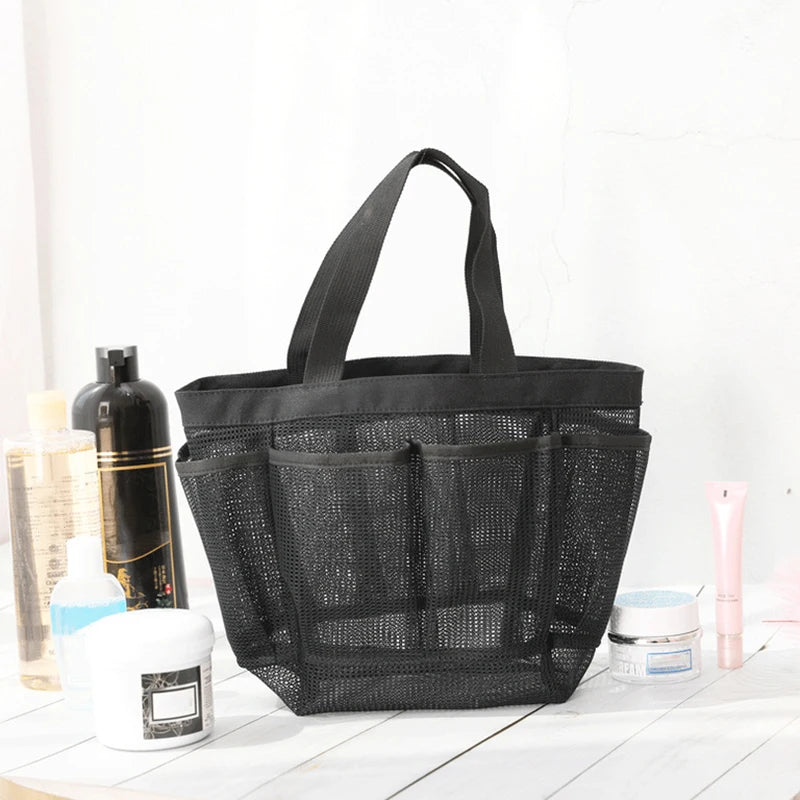 Sac de Plage Filet 8 Poches – Impérméable, Pliable, Grande Capacité Piscine