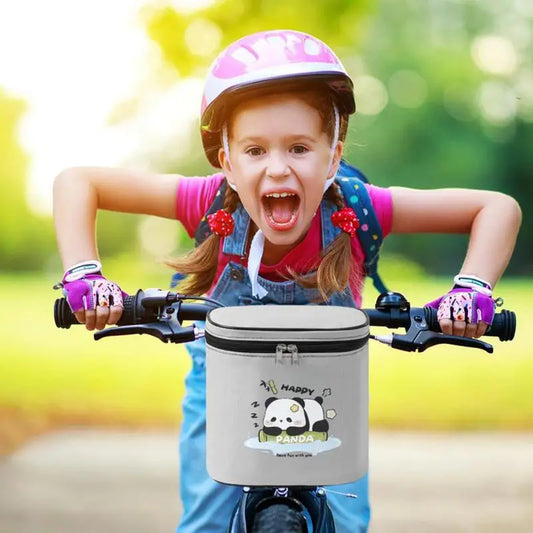 Sacoche de Guidon Vélo Enfant – Multi-Poches, Réfléchissante, Libération Rapide