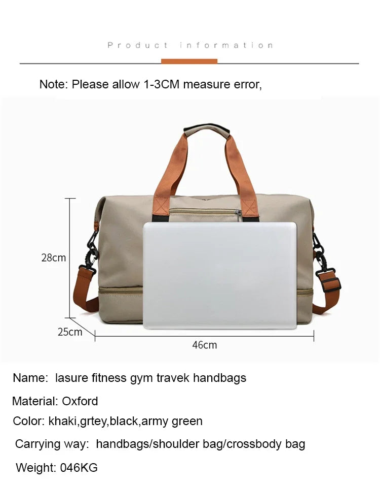 Canvas Duffle Bag – Large Capacity, Gym, Travel & Weekend