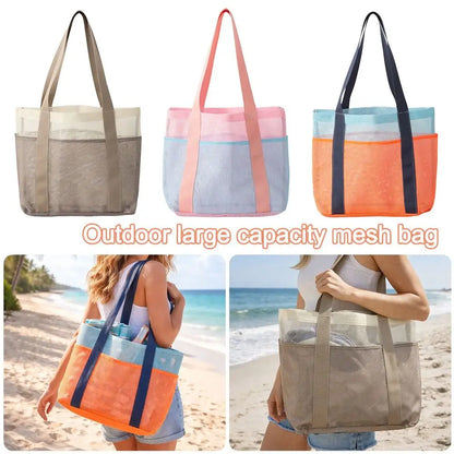 Sac filet de plage grande capacité — léger, pliable et polyvalent