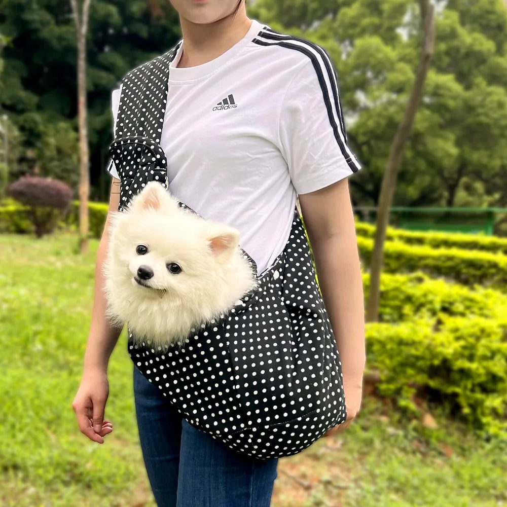 Sling Transporteur Bandoulière en Toile Chien & Chat – Mains Libres | Jusqu’à 7,5 kg | Chihuahua, Caniche & Teddy