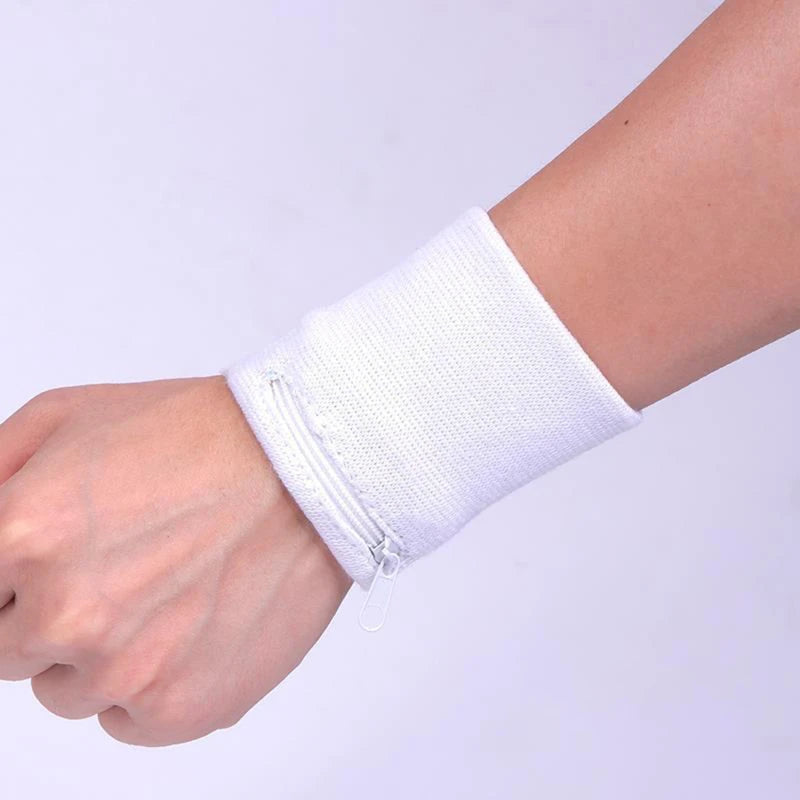 Bracelet Sport avec Pochette Zippée – Rangement Clés & Carte pour Course et Basketball