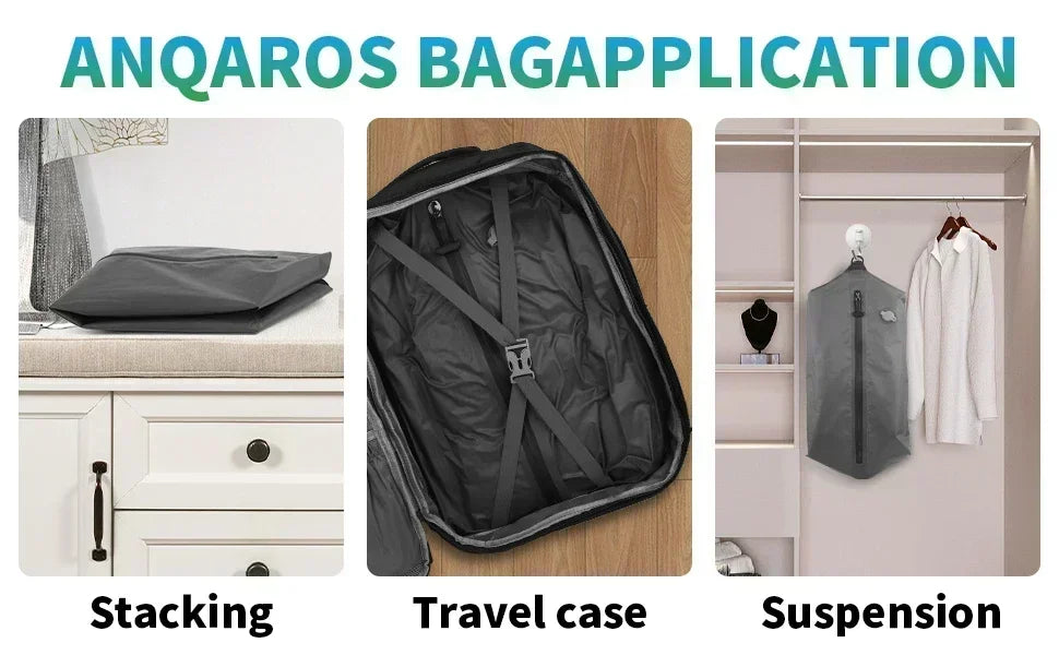 Sac de Compression Sous Vide 17L – Rangement Vêtements & Voyage, Avec ou Sans Pompe