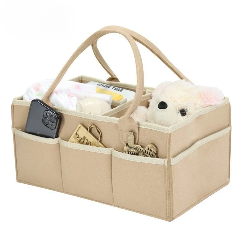 Felt Diaper Caddy – Large Capacity, Toy and Diaper Storage