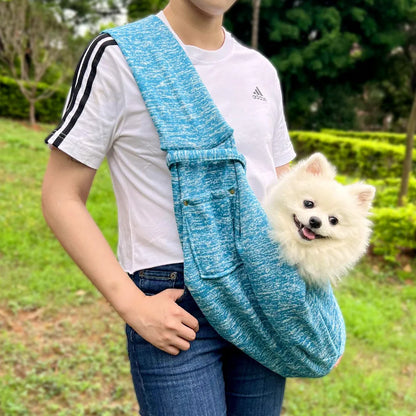 Sling Transporteur Bandoulière en Toile Chien & Chat – Mains Libres | Jusqu’à 7,5 kg | Chihuahua, Caniche & Teddy