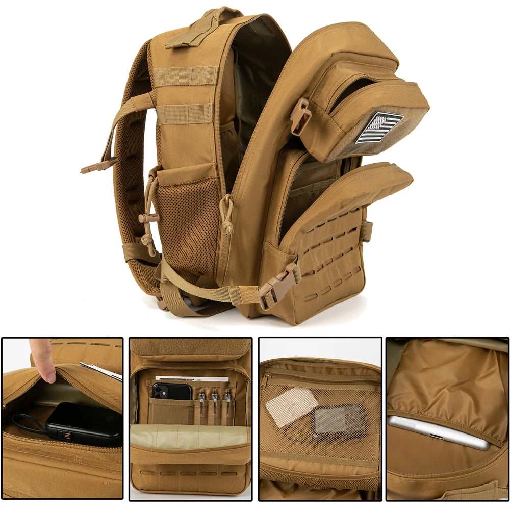 Sac à Dos Tactique 25L ReFire Gear – MOLLE Unisexe