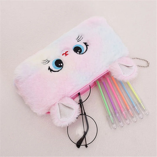 Porte-Monnaie Chat avec Porte-Clés – Design Aléatoire, ~20 cm