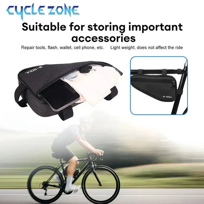 Sacoche Triangulaire de Cadre Vélo – Légère, Durable & Facile à Installer