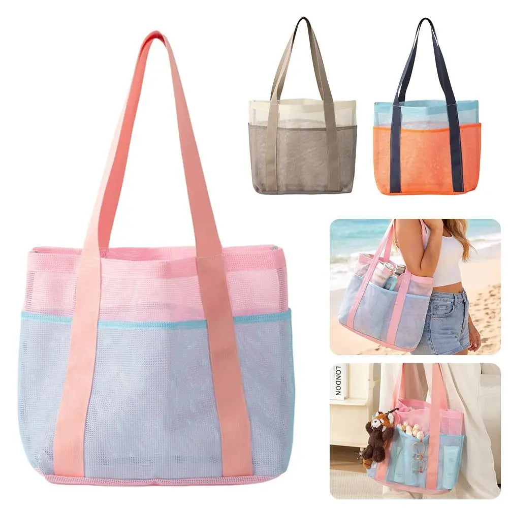 Sac filet de plage grande capacité — léger, pliable et polyvalent
