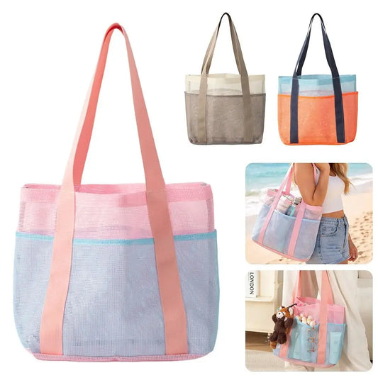 Sac filet de plage grande capacité — léger, pliable et polyvalent