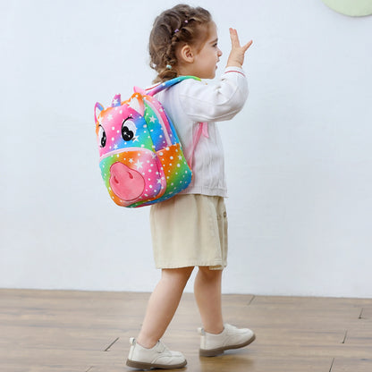 Sac à Dos Enfant Animaux – Canard, Vache, Grenouille – Grande Capacité, École et Voyage