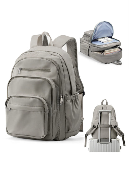 Premium Nylon Teen Backpack – Multi-Pocket, School and Travel, Casual Chic Style