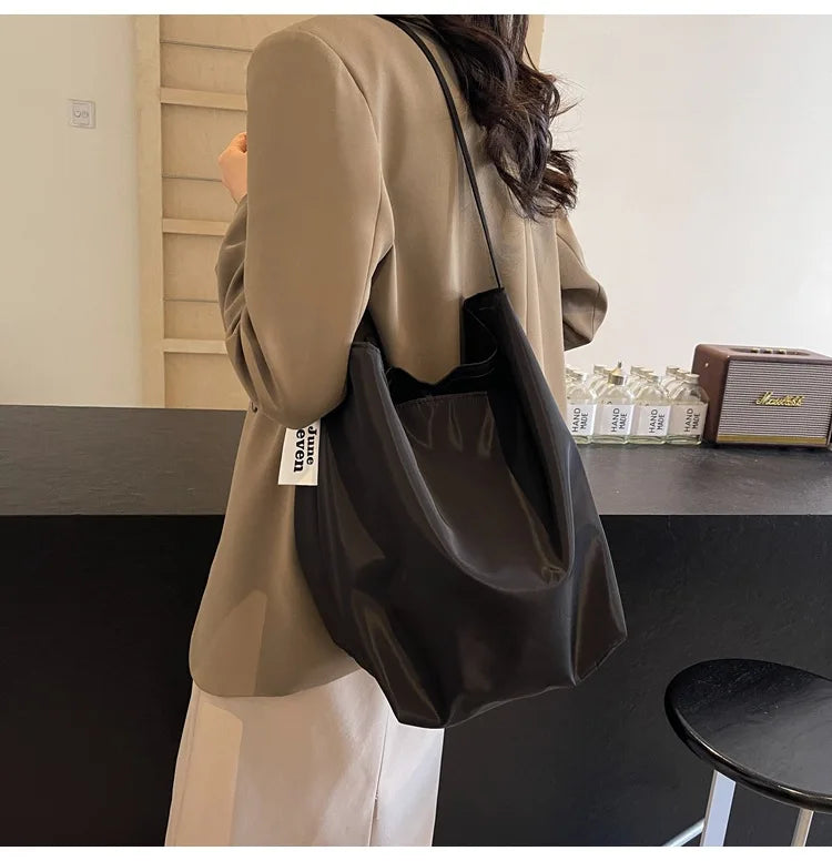 Sac Seau Fourre-Tout Minimaliste – Grande Capacité, Style Rétro pour Femme