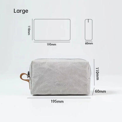 Trousse de maquillage écologique en papier kraft – Imperméable & Doublure douce