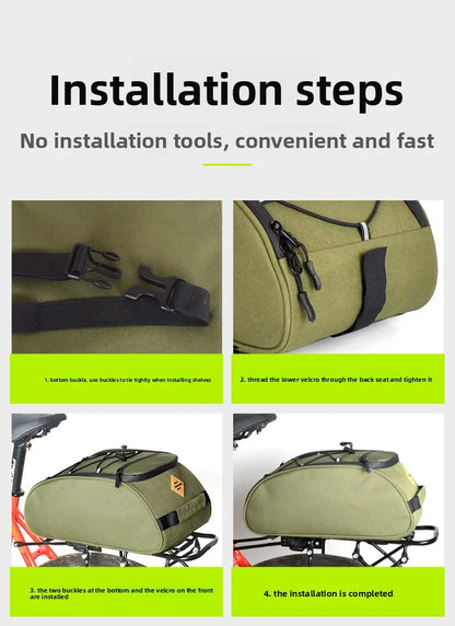 Sacoche Porte-Bagages Vélo – Libération Rapide, Pliable & Grande Capacité