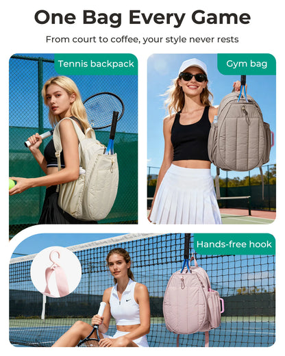 Sac à dos sport femme – Tennis, Gym & Quotidien avec compartiment chaussures