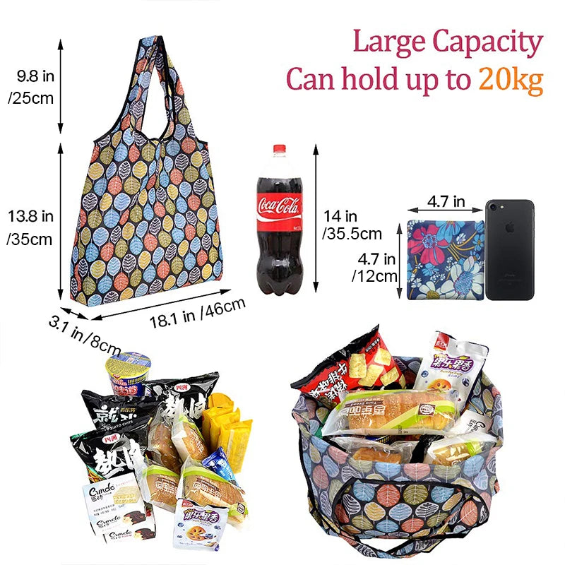 Grand sac réutilisable pliable – Écologique, 20 kg, lavable en machine
