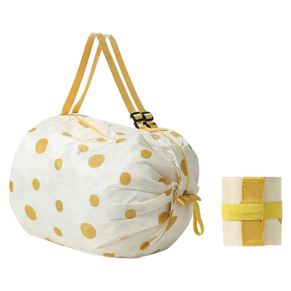 Sac Shopping Pliable Impérméable – Grande Capacité 48-64L, Rayé, Réutilisable