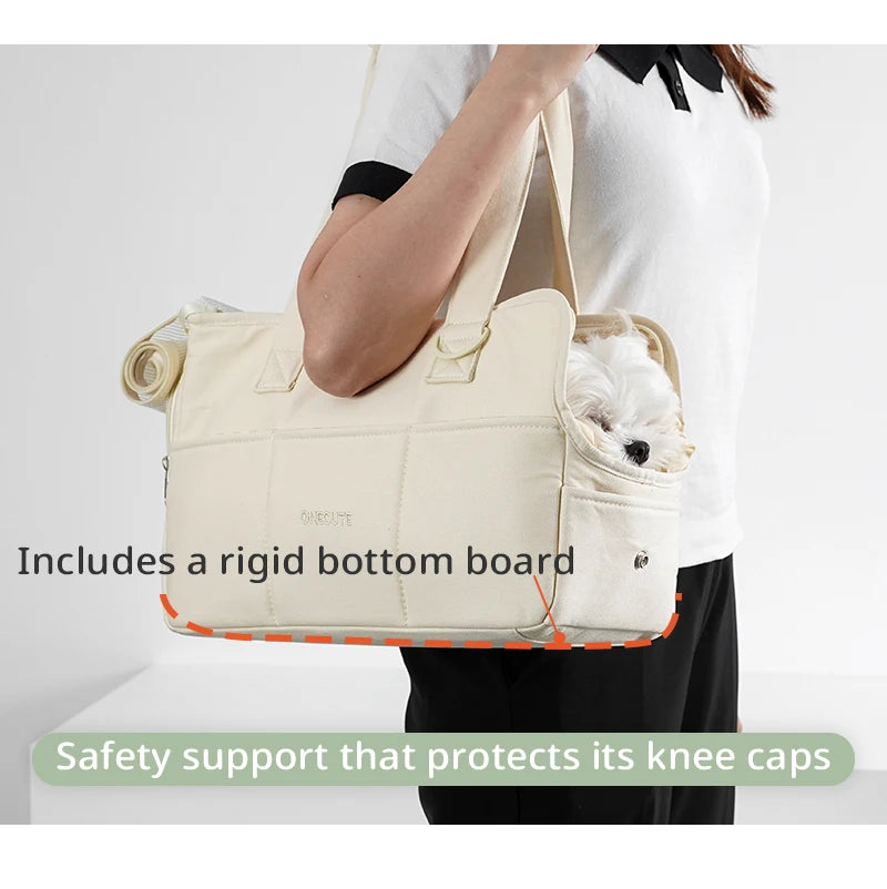 Sac de Transport pour Animaux – Chats & Petits Chiens, Coton Doux, Bandoulière
