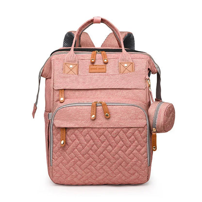 Sac à Dos Maternité 2-en-1 avec Lit de Bébé Intégré - Grande Capacité
