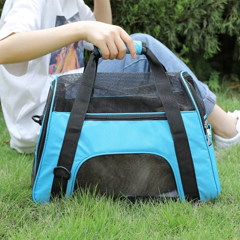 Breathable Mesh Cat & Dog Carrier – Foldable | Sizes S, M & L | Travel & Outdoor