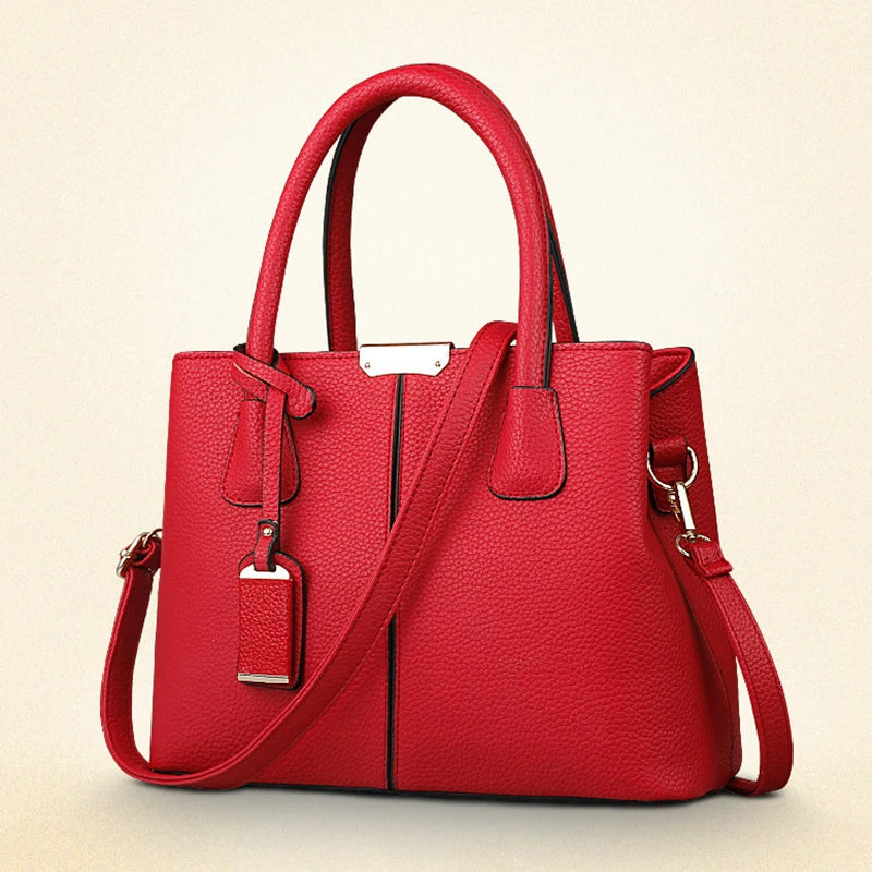 Women's PU Leather Tote Bag - Large, Shoulder & Crossbody