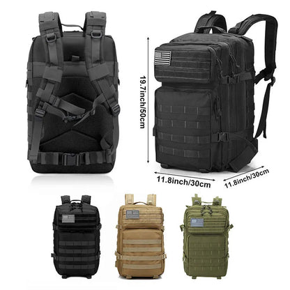 50L Waterproof Tactical Backpack - Large Capacity Multifunction | Travel, Hiking & Outdoor Sports | Unisex