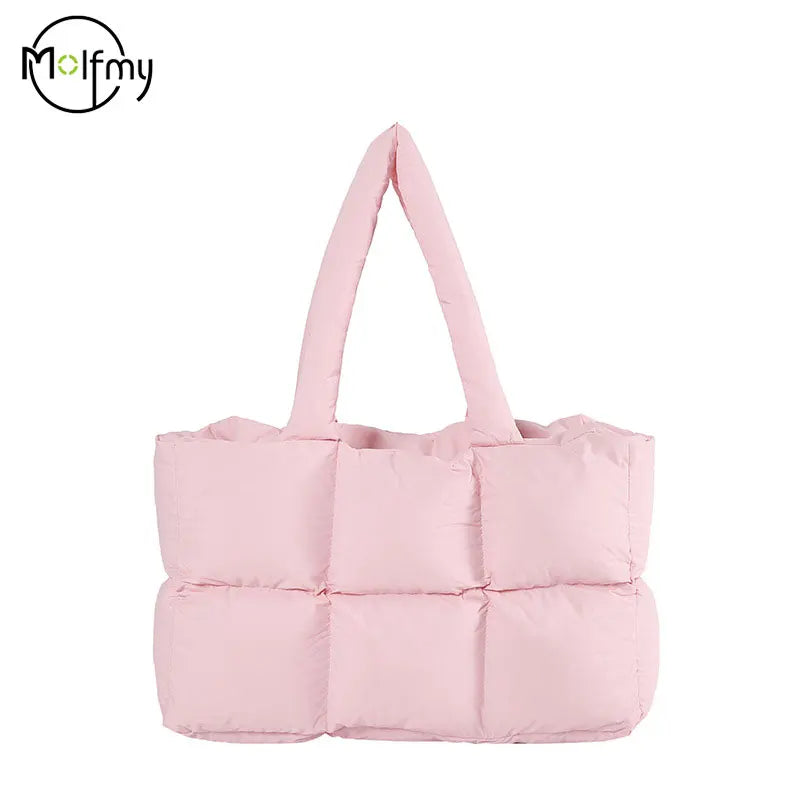 Sac Fourre-Tout Matelassé à Carreaux – Grande Capacité, Imperméable & Style Rétro