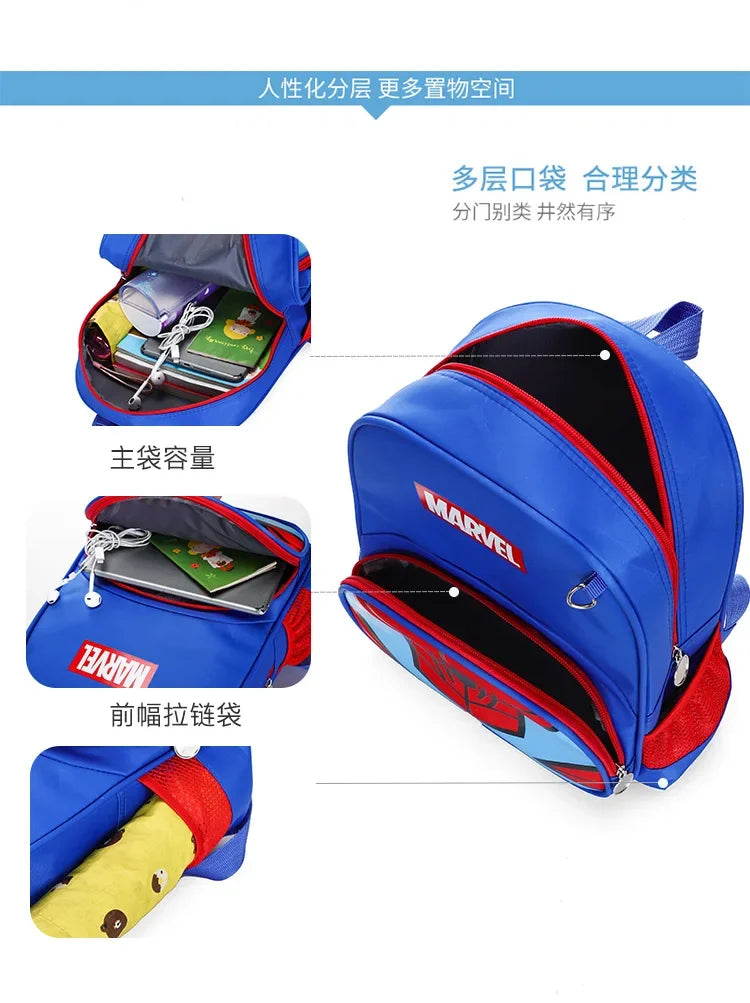 Spider-Man Kids' Backpack — ergonomic, cartoon, ages 4-13