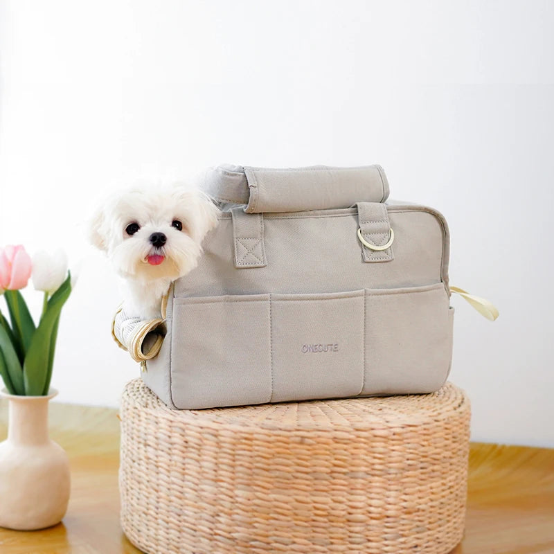 Sac de Transport pour Animaux – Chats & Petits Chiens, Coton Doux, Bandoulière