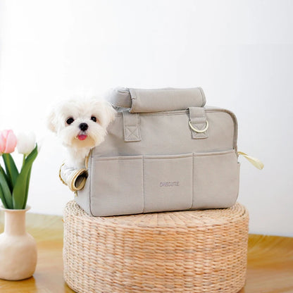Sac de Transport pour Animaux – Chats & Petits Chiens, Coton Doux, Bandoulière