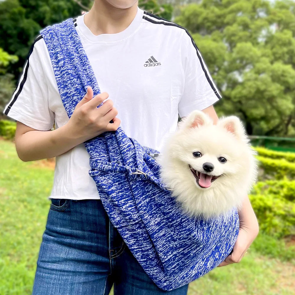 Sling Transporteur Bandoulière en Toile Chien & Chat – Mains Libres | Jusqu’à 7,5 kg | Chihuahua, Caniche & Teddy