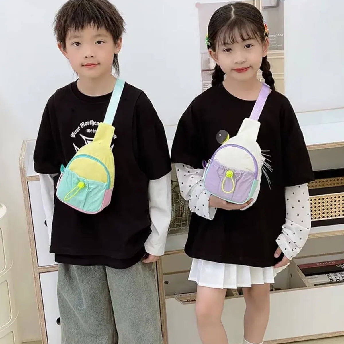 Kids' Small Chest Bag – Cute Cartoon Crossbody for Boys and Girls