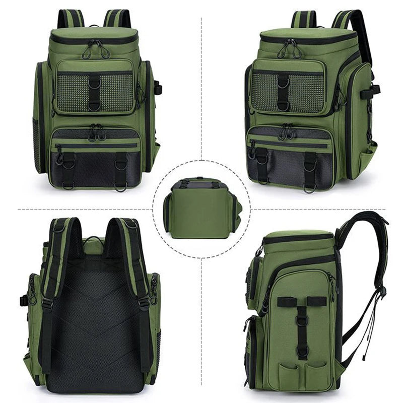 Scione Fishing Backpack - Multifunctional with Rod Holders