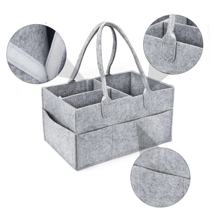 Felt Diaper Caddy – Large Capacity, Toy and Diaper Storage