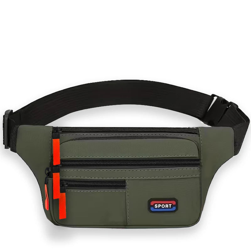 Waterproof Sports Fanny Pack — Unisex, multi-pocket, ideal for hiking and running