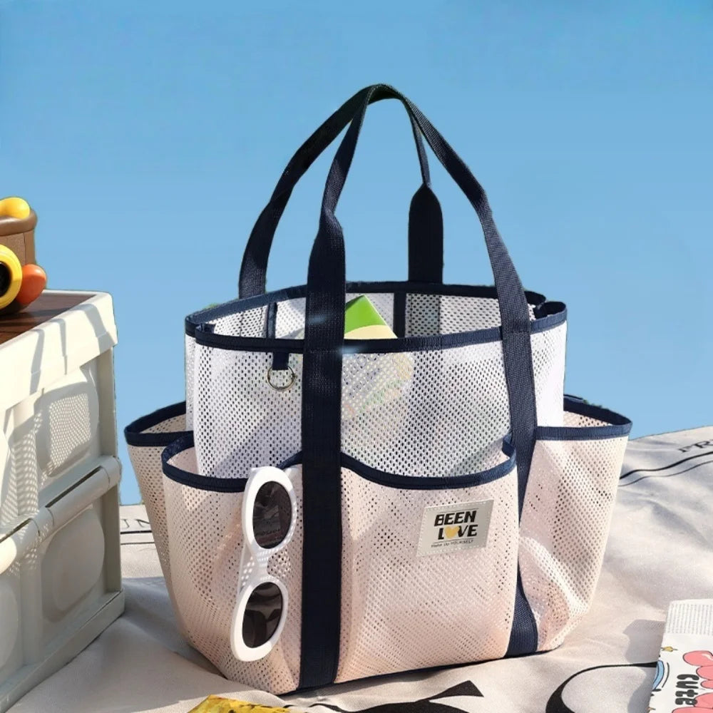 Sac de Plage et Gym en Maille – Grande Capacité, Portable, Idéal Piscine et Voyage