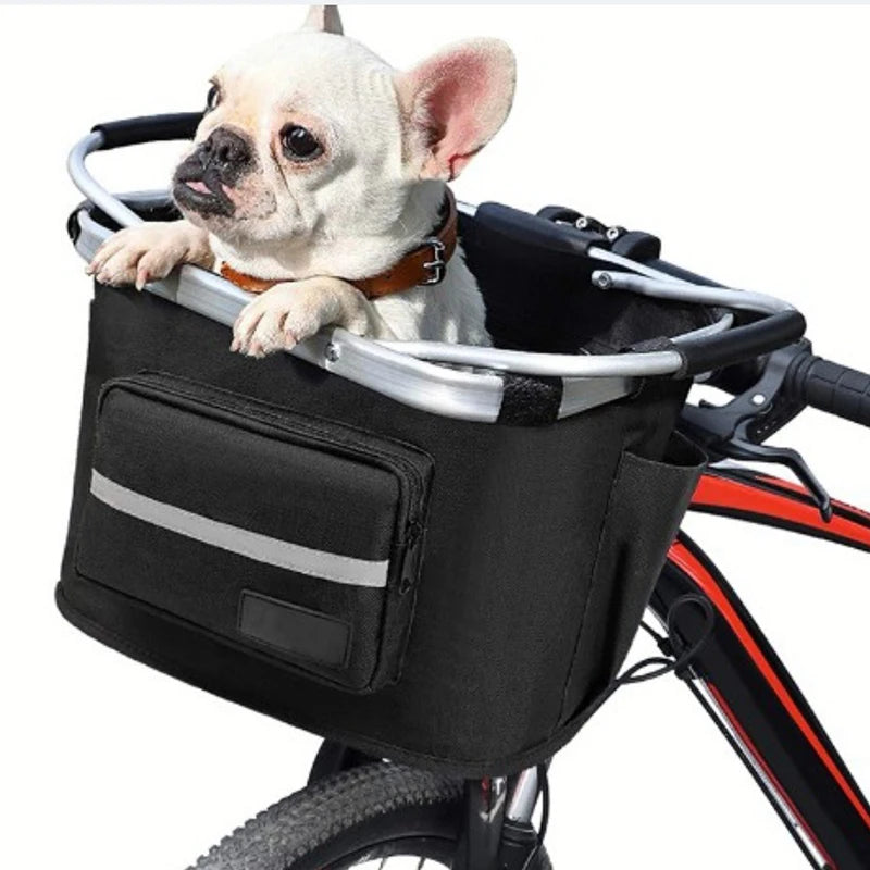 Panier Transporteur Vélo en Alliage d’Aluminium – Petit Chien & Chat | Imperméable & Durable | Chihuahua, Yorkshire, Shih Tzu