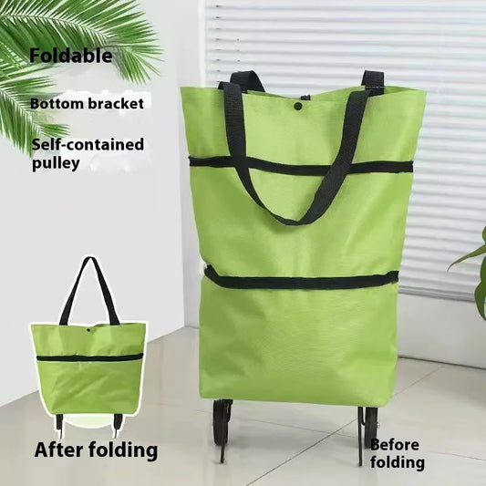 Sac Cabas Éco à Roulettes Pliable – Chariot de Courses Grande Capacité