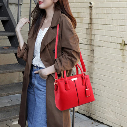 Women's PU Leather Tote Bag - Large, Shoulder & Crossbody
