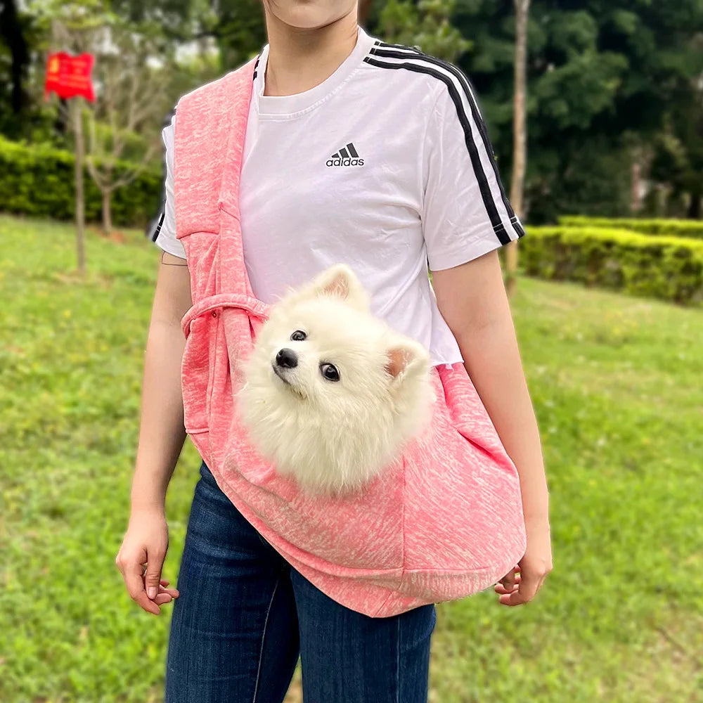 Sling Transporteur Bandoulière en Toile Chien & Chat – Mains Libres | Jusqu’à 7,5 kg | Chihuahua, Caniche & Teddy