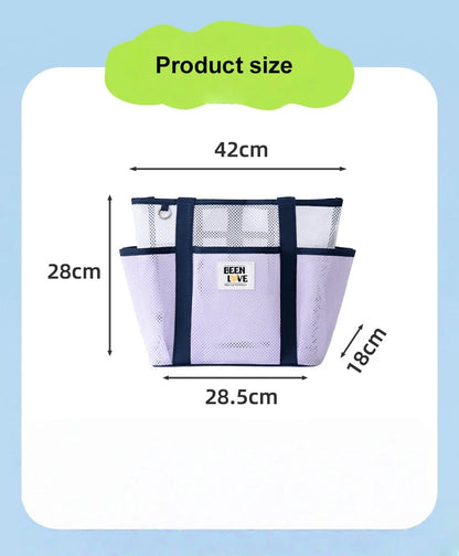 Sac de Plage et Gym en Maille – Grande Capacité, Portable, Idéal Piscine et Voyage